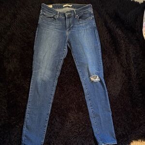 Levi's 711 Blue Skinny Jeans